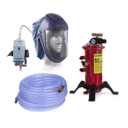 System oczyszczania powietrza z hełmem, filtrem i wężem 2290212 Honeywell